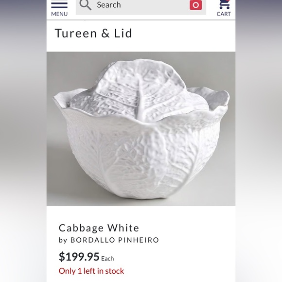 🩷 Cabbage White; Popular Style Ceramic Soup Tureen w/Lid & Ladle; Great Price! - Picture 11 of 13